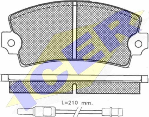 Icer 180116 - Гальмівні колодки, дискові гальма autozip.com.ua