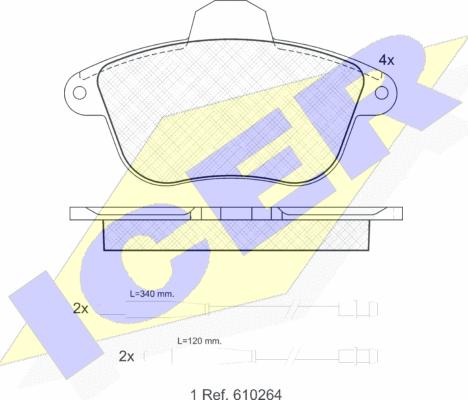 Icer 180857 - Гальмівні колодки, дискові гальма autozip.com.ua