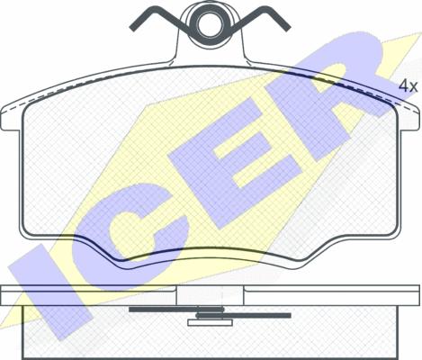 Icer 180865 - Гальмівні колодки, дискові гальма autozip.com.ua