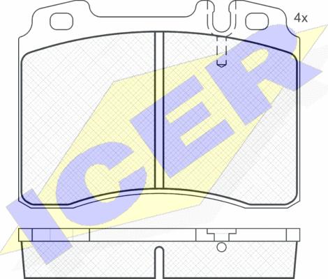 Icer 180861 - Гальмівні колодки, дискові гальма autozip.com.ua