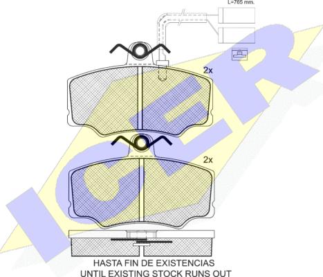 Icer 180868 - Гальмівні колодки, дискові гальма autozip.com.ua