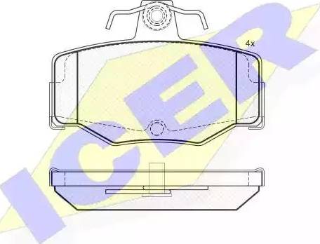 Icer 180804 - Гальмівні колодки, дискові гальма autozip.com.ua