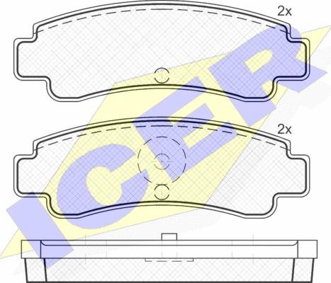 Icer 180805 - Гальмівні колодки, дискові гальма autozip.com.ua