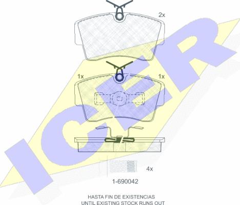 Icer 180815-700 - Гальмівні колодки, дискові гальма autozip.com.ua