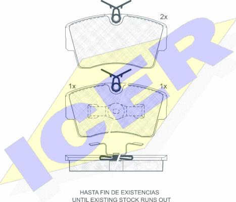 Icer 180815 - Гальмівні колодки, дискові гальма autozip.com.ua