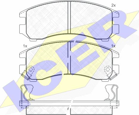 Icer 180810 - Гальмівні колодки, дискові гальма autozip.com.ua