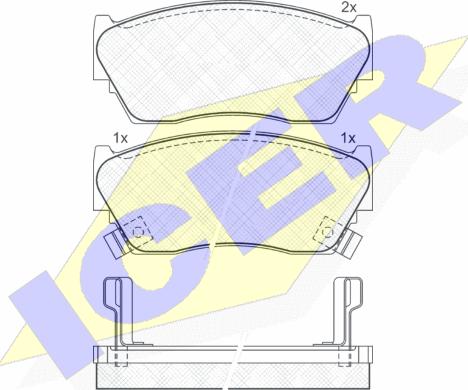 Icer 180882 - Гальмівні колодки, дискові гальма autozip.com.ua