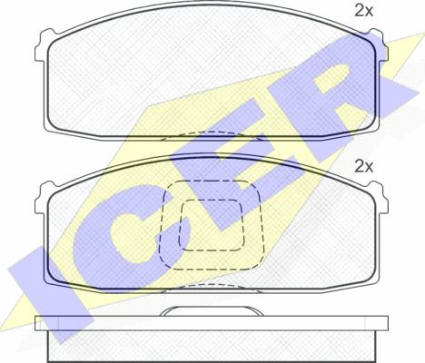 Icer 180396 - Гальмівні колодки, дискові гальма autozip.com.ua