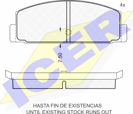 Icer 180391 - Гальмівні колодки, дискові гальма autozip.com.ua