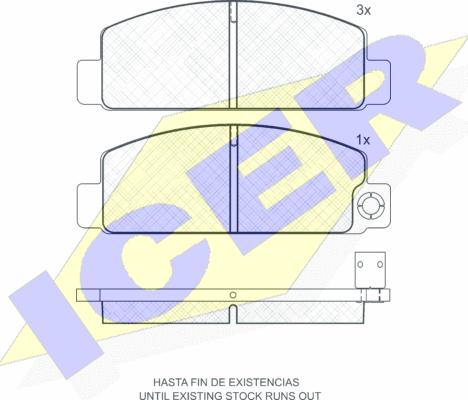 Icer 180369 - Гальмівні колодки, дискові гальма autozip.com.ua