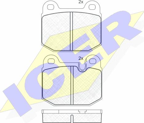 Icer 180307 - Гальмівні колодки, дискові гальма autozip.com.ua