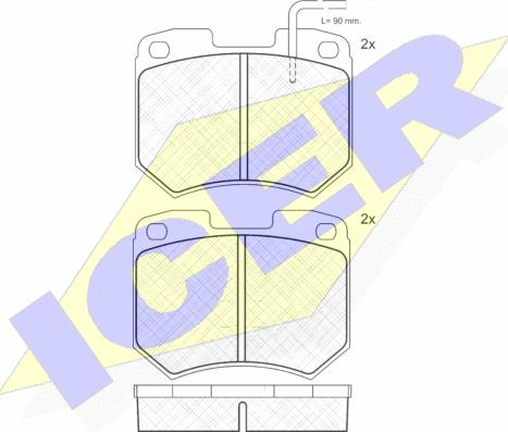 Icer 180314 - Гальмівні колодки, дискові гальма autozip.com.ua