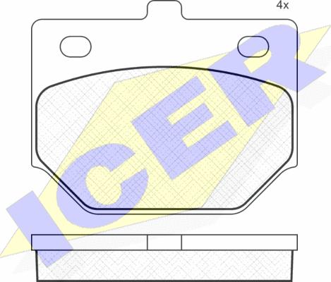 Icer 180312 - Гальмівні колодки, дискові гальма autozip.com.ua