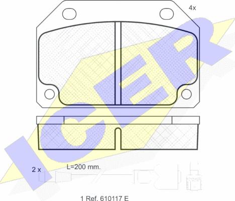 Icer 180387 - Гальмівні колодки, дискові гальма autozip.com.ua