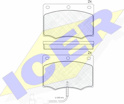 Icer 180335 - Гальмівні колодки, дискові гальма autozip.com.ua