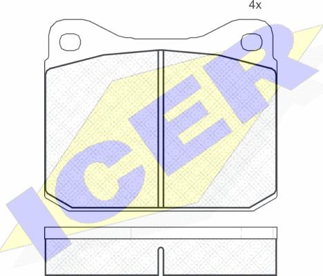 Icer 180327 - Гальмівні колодки, дискові гальма autozip.com.ua