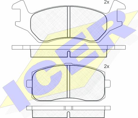 Icer 180294 - Гальмівні колодки, дискові гальма autozip.com.ua