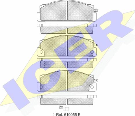 Icer 180240 - Гальмівні колодки, дискові гальма autozip.com.ua