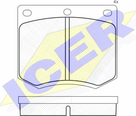 Icer 180255 - Гальмівні колодки, дискові гальма autozip.com.ua