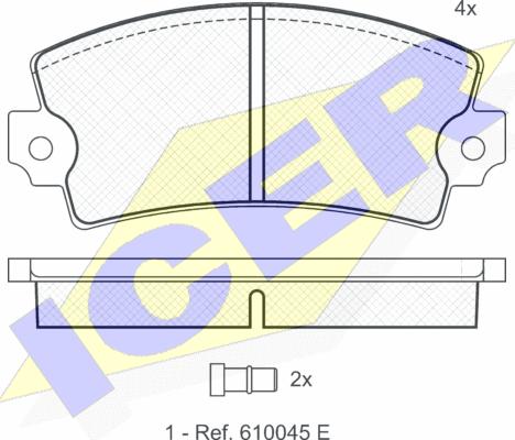 Icer 180258 - Гальмівні колодки, дискові гальма autozip.com.ua