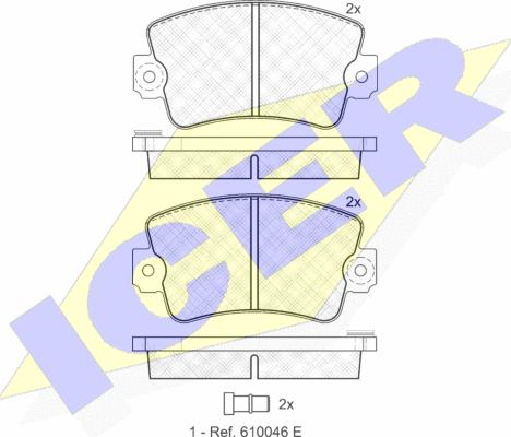 Icer 180257 - Гальмівні колодки, дискові гальма autozip.com.ua