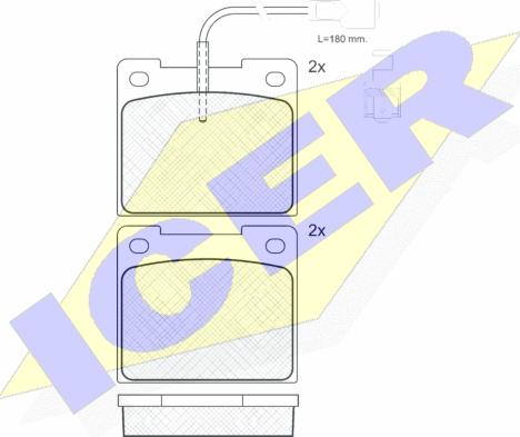 Icer 180260 - Гальмівні колодки, дискові гальма autozip.com.ua