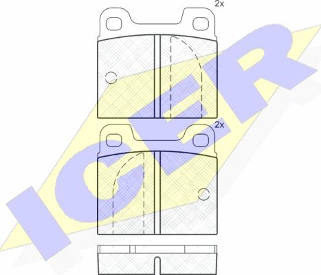 Icer 180200 - Гальмівні колодки, дискові гальма autozip.com.ua