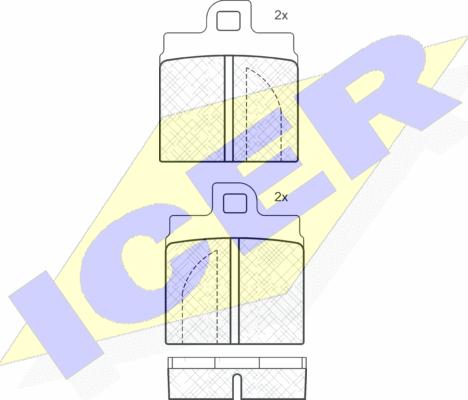 Icer 180201 - Гальмівні колодки, дискові гальма autozip.com.ua