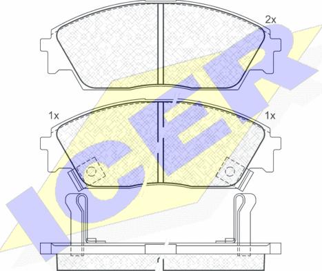 Icer 180755 - Гальмівні колодки, дискові гальма autozip.com.ua