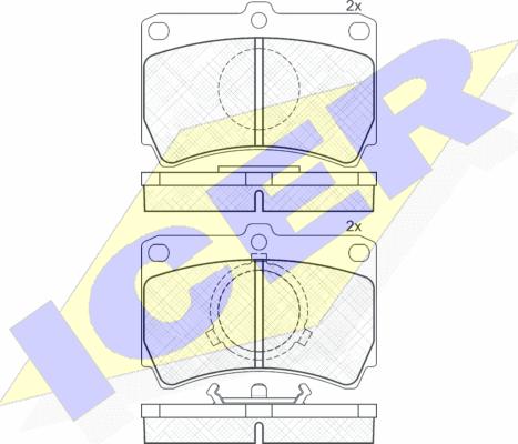 Icer 180756 - Гальмівні колодки, дискові гальма autozip.com.ua