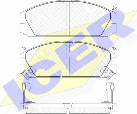 Icer 180750 - Гальмівні колодки, дискові гальма autozip.com.ua