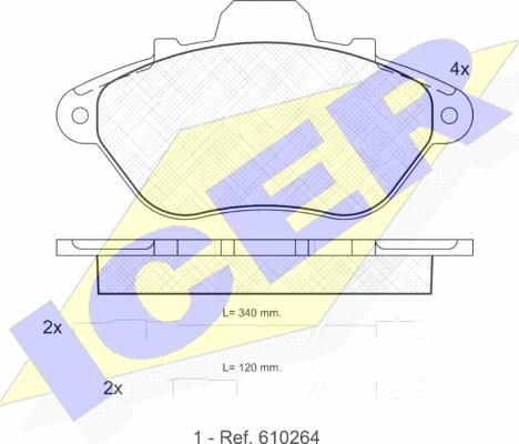 Icer 180786 - Гальмівні колодки, дискові гальма autozip.com.ua