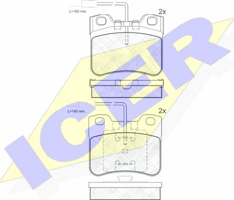 Icer 180788-203 - Гальмівні колодки, дискові гальма autozip.com.ua