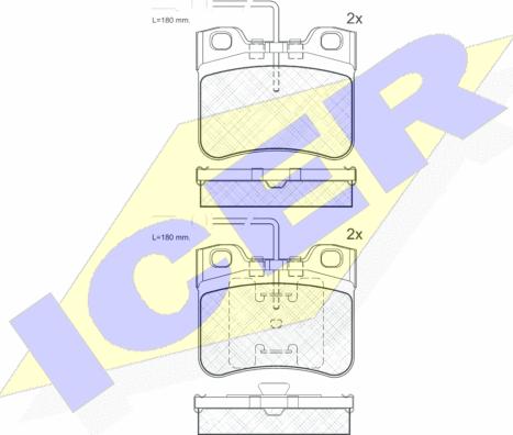 Icer 180788 - Гальмівні колодки, дискові гальма autozip.com.ua