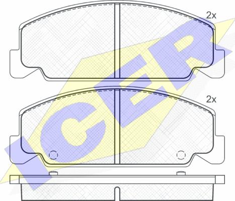 Icer 180735 - Гальмівні колодки, дискові гальма autozip.com.ua