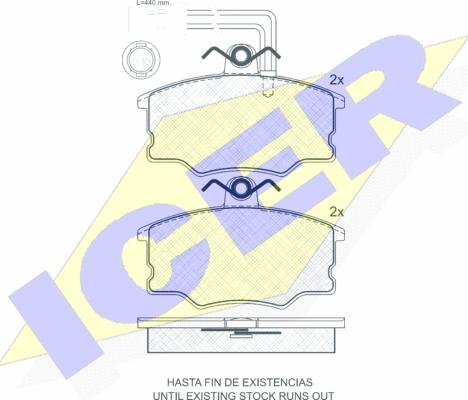 Icer 180728 - Гальмівні колодки, дискові гальма autozip.com.ua