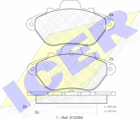 Icer 180779 - Гальмівні колодки, дискові гальма autozip.com.ua