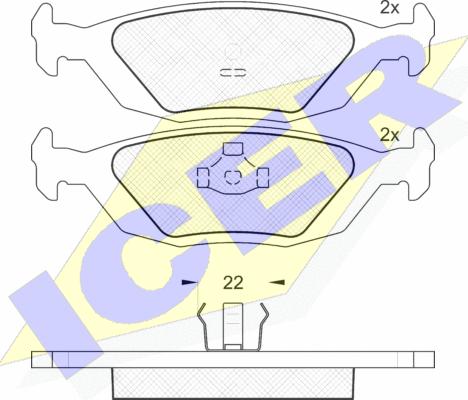 Icer 180778 - Гальмівні колодки, дискові гальма autozip.com.ua