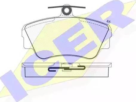 Icer 180777 - Гальмівні колодки, дискові гальма autozip.com.ua