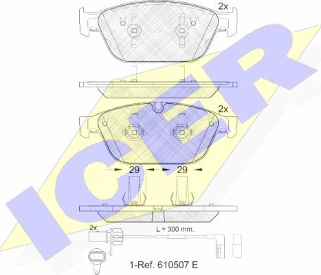 Icer 181994 - Гальмівні колодки, дискові гальма autozip.com.ua