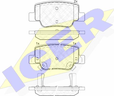 Icer 181945 - Гальмівні колодки, дискові гальма autozip.com.ua