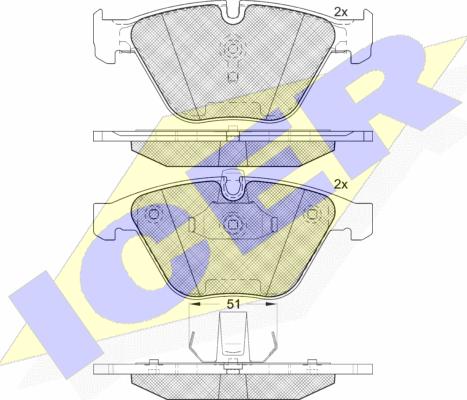 Icer 181940-203 - Гальмівні колодки, дискові гальма autozip.com.ua