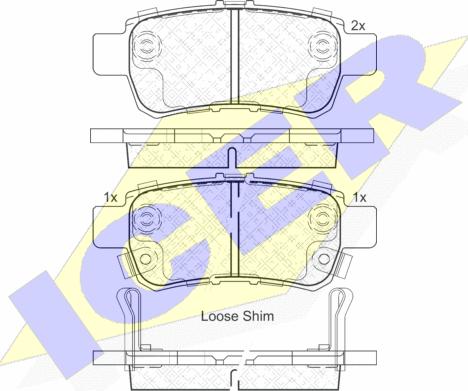 Icer 181941 - Гальмівні колодки, дискові гальма autozip.com.ua