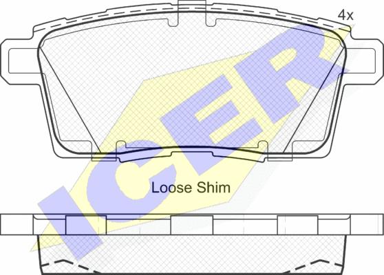 Icer 181963 - Гальмівні колодки, дискові гальма autozip.com.ua