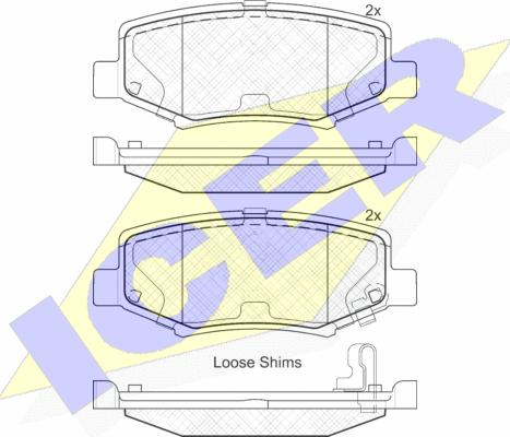 Icer 181909 - Гальмівні колодки, дискові гальма autozip.com.ua