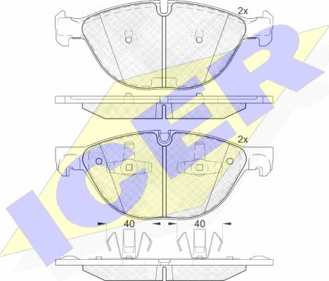 Icer 181905 - Гальмівні колодки, дискові гальма autozip.com.ua