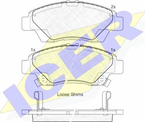 Icer 181906 - Гальмівні колодки, дискові гальма autozip.com.ua