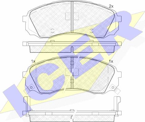 Icer 181911 - Гальмівні колодки, дискові гальма autozip.com.ua