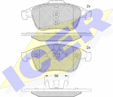 Icer 181918-208 - Гальмівні колодки, дискові гальма autozip.com.ua