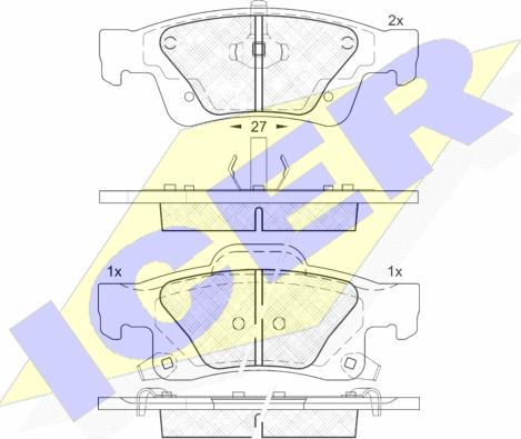 Icer 181989 - Гальмівні колодки, дискові гальма autozip.com.ua